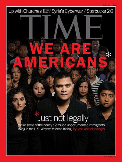 A time magazine cover with a picture of people.